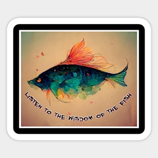 wisdom of the fish Sticker